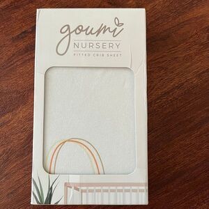 NEW Goumi Kids Over The Rainbow Fitted Bamboo Crib Sheet Organic Cotton HTF